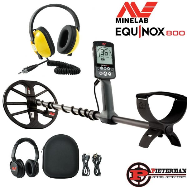Minelab Equinox 800 actie met gratis waterdichte hoofdtelefoon en inclusief draadloze hoofdtelefoon.
