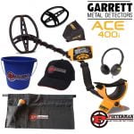 Garrett Ace 400i met Pieterman cap , vondstentas en vondstenafvalemmer gratis.