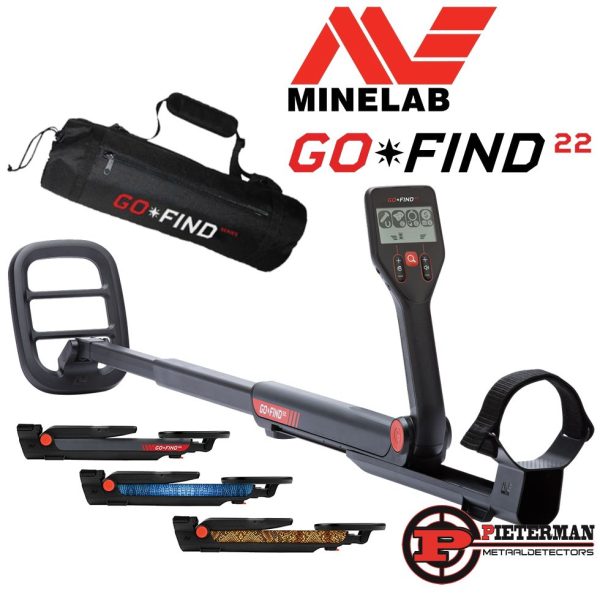 Minelab Go-Find 22 met ijzer audio en gratis detectortas.