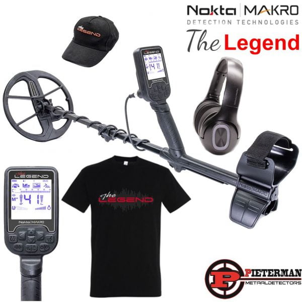 Nokta/Makro The legend WHP simultaan Multi frequentie metaaldetector met draadloze hoofdtelefoon, shirt en emmer