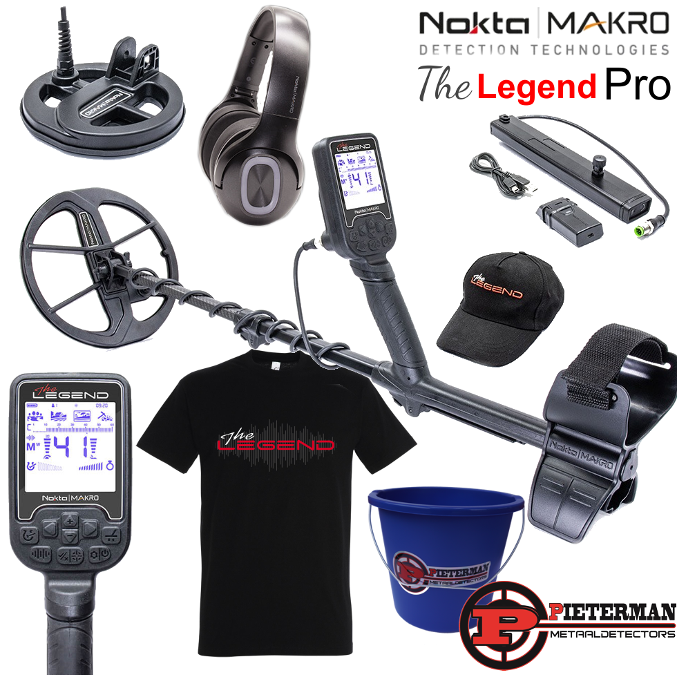 Nokta/Makro The legend Pro simultaan Multi frequentie metaaldetector met actie pakket.