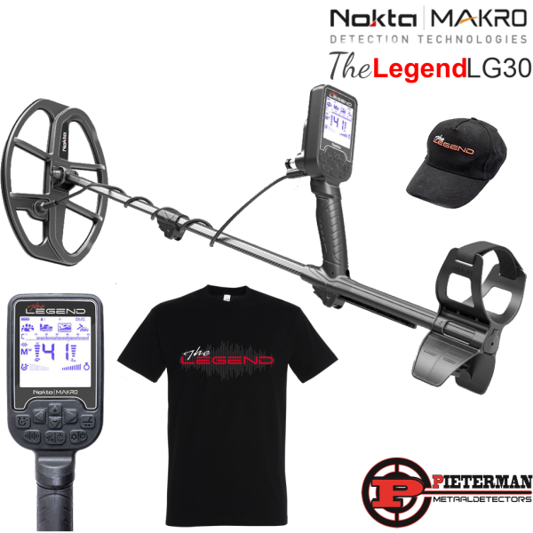 Nokta/Makro The legend LG30 simultaan Multi frequentie metaaldetector met shirt en emmer