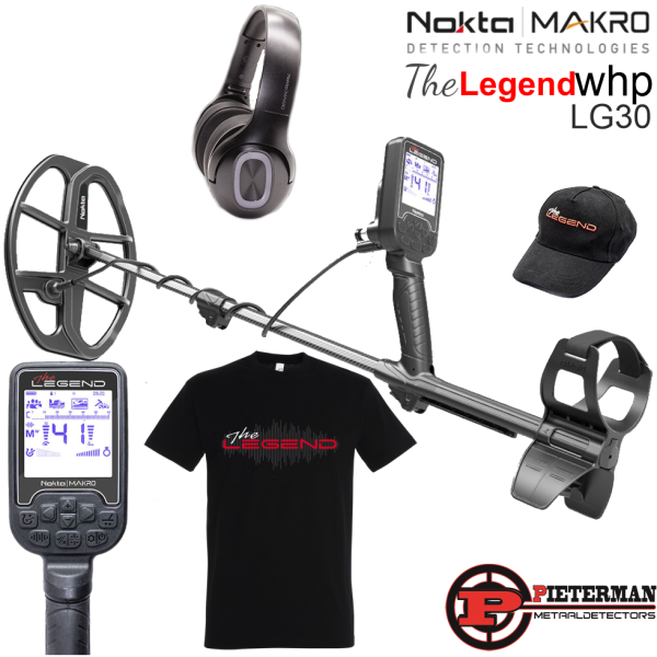 Nokta/Makro The legend LG30 simultaan Multi frequentie metaaldetector met draadloze hoofdtelefoon en shirt