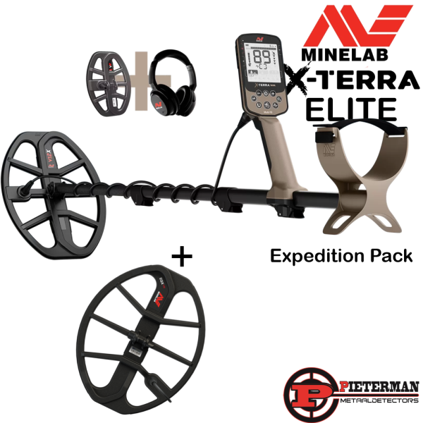 Minelab X-terra elite expedition pack met gratis extra15inch schotel.