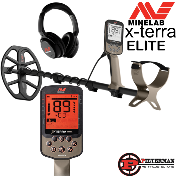 Mega Actie Minelab X-terra elite multi-IQ metaaldetector met gratis ML85 hoofdtelefoon.