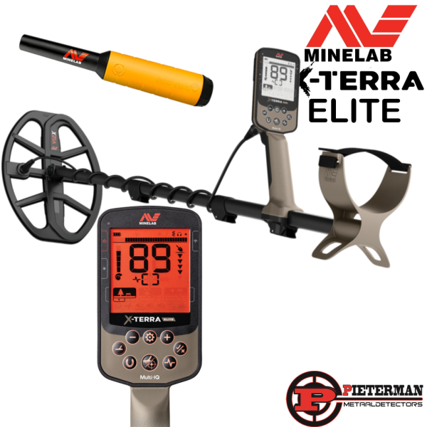 Mega Actie Minelab X-terra elite multi-IQ metaal­detector met gratis pro-find 35 pinpointer.